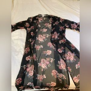 Chiffon floral cardigan